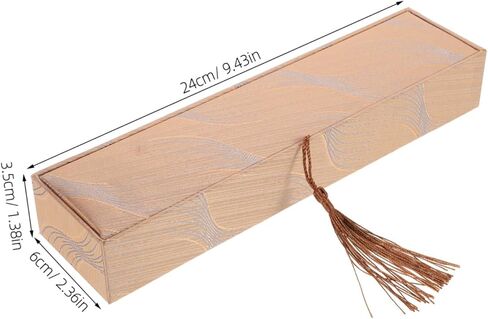 2PCS Chinese Style Necklace and Bracelet Jewelry Boxes with Tassel Vintage Ethnic Trinket Storage Case for Rings Pendants Compact Travel-friendly Organizer with Elegant Plume in Kuwait