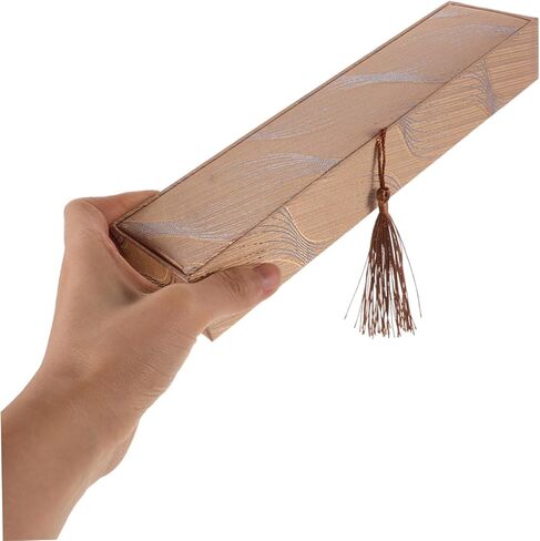 2PCS Chinese Style Necklace and Bracelet Jewelry Boxes with Tassel Vintage Ethnic Trinket Storage Case for Rings Pendants Compact Travel-friendly Organizer with Elegant Plume in Kuwait