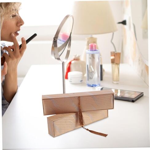 2PCS Chinese Style Necklace and Bracelet Jewelry Boxes with Tassel Vintage Ethnic Trinket Storage Case for Rings Pendants Compact Travel-friendly Organizer with Elegant Plume in Kuwait