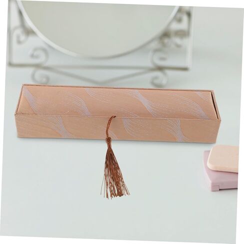 2PCS Chinese Style Necklace and Bracelet Jewelry Boxes with Tassel Vintage Ethnic Trinket Storage Case for Rings Pendants Compact Travel-friendly Organizer with Elegant Plume in Kuwait