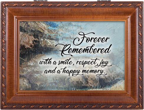 Cottage Garden Forever Remembered Memory Woodgrain Jewelry Music Box Plays Edelweiss in Saudi Arabia