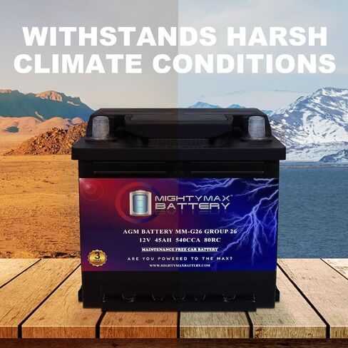 Mighty Max Battery MM-G26 Group 26 12V 45AH 540CCA Replacement Battery Compatible with Polaris General 4 1000 EPS Ride Command Edition 19 in Saudi Arabia