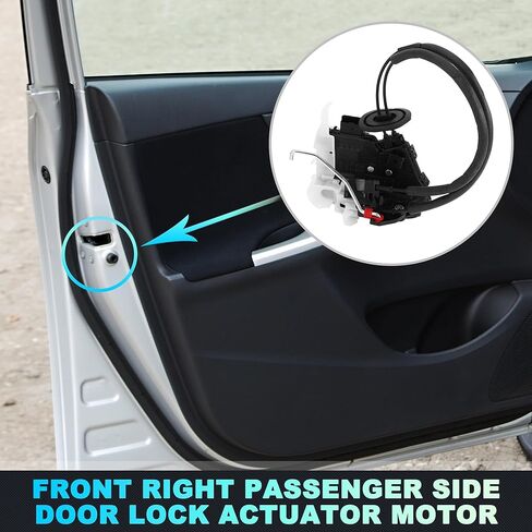 X AUTOHAUX Replacement Front Right Passenger Side Power Door Lock Actuator Motor with Cable for Kia Forte 2014-2018 for Kia Forte5 2014-2018 Door Latch Actuator Assembly No.81320A7011 Black in Saudi Arabia
