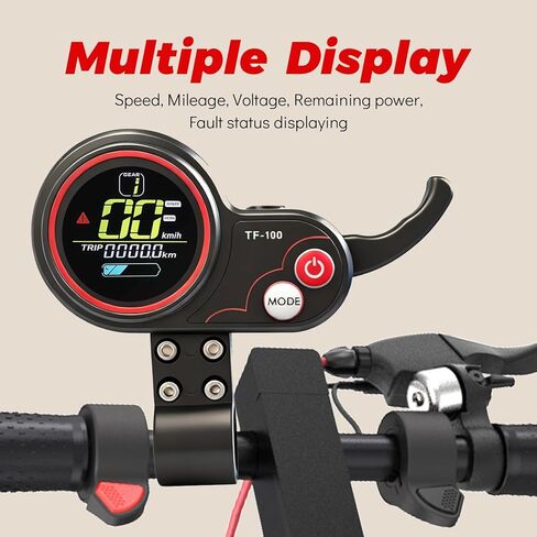 Wokyo TF-100 6Pin Waterproof Electric Scooter LCD Display and Thumb Throttle Replacement, 24V/36V/48V Universal Electric Thumb Throttle with Display Instrument Fit for Kugoo M4 Escooter Controller in Saudi Arabia