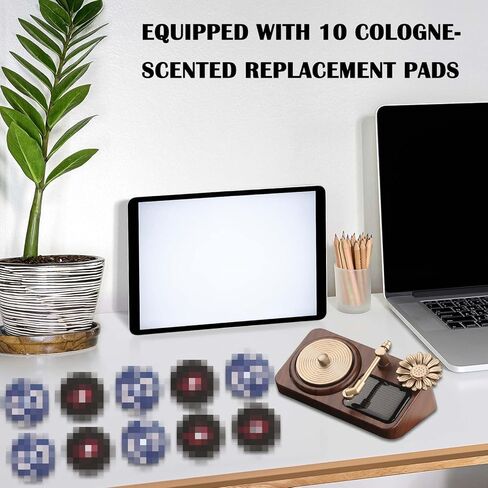 Solar Powered Rotating Record Player Car Air Freshener - Aromatherapy Diffuser for Car Interior Dashboard, Fragrant Accessories and Decoration, Ideal Music Lover Gifts in Kuwait