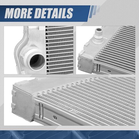 Auto Dynasty Radiator Compatible with 2007-2010 BMW X5 3.0L 4.8L, DPI 13380 Aluminum Radiator, 1-Row, Non Turbo, Natural Black/Metallic in Saudi Arabia