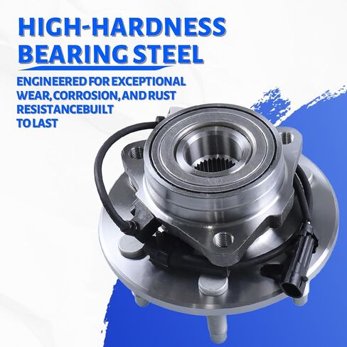 515036 مجموعة محور العجلة الأمامية مع 6 عروة ABS متوافقة مع شيفروليه تاهو 2000-2006، مناسبة لكاديلاك إسكاليد ESV 2003-2006، مناسبة لجي إم سي يوكون XL 1500 2000-2006 in Kuwait