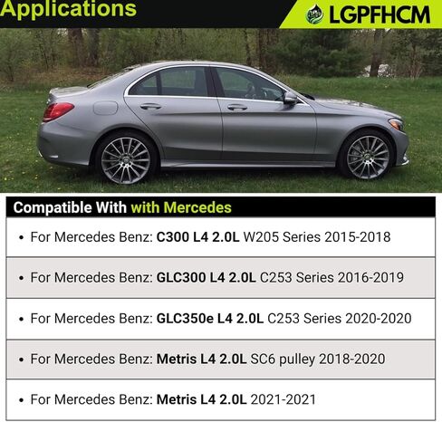 12V 190A A0009067703 Alternator for Mercedes-Benz C300 W205 2015-2018 For GLC300 C253 2016-2019 For GLC350e 2020 For Metris SC6 pulley 2018-2021 For Metris 2021 CW 4-Groove #0125812011 0125812058 in Kuwait