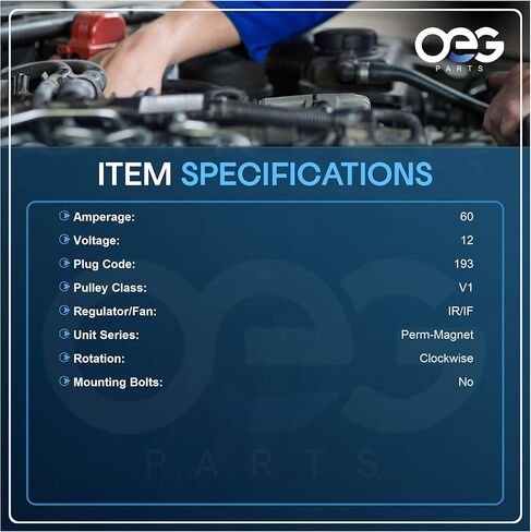 OEG Parts New Alternator Compatible With 2005-2015 ISEKI & Massey Ferguson Tractor TG5390 MF-1547 62812000150, 1012112040, 1012112040, AND0575, 40052271 in Saudi Arabia
