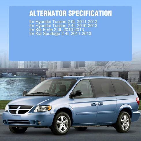 High Output Alternator for Kia for Sportage 2011-2013 for Hyundai for Tucson 2010-2013 for Kia for Forte 2010-2013 Replaces# 11491 11492 in Kuwait