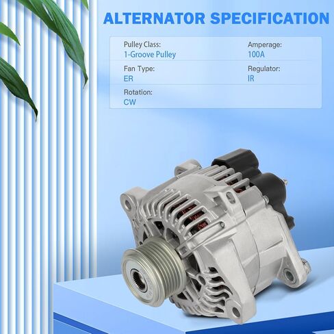 High Output Alternator for Kia for Sportage 2011-2013 for Hyundai for Tucson 2010-2013 for Kia for Forte 2010-2013 Replaces# 11491 11492 in Kuwait