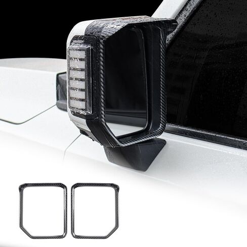 Rearview Mirror Rain Guard for Lexus GX550 550h 2024 2025 2026 SideMirror Rain Visor Shield Cover Trim- Anti-Rain Eyebrow Protector External Modification Accessories (Carbon Fiber) in Kuwait