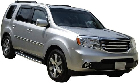 FREEMOTOR802® Tape-on Side Window Visors Wind Deflectors Rain Guards Vent Visors, Compatible with 2009-2015 Honda Pilot, Slim Style Smoke Tinted Acrylic 4 Pieces in Saudi Arabia