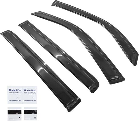 FREEMOTOR802® Tape-on Side Window Visors Wind Deflectors Rain Guards Vent Visors, Compatible with 2009-2015 Honda Pilot, Slim Style Smoke Tinted Acrylic 4 Pieces in Saudi Arabia