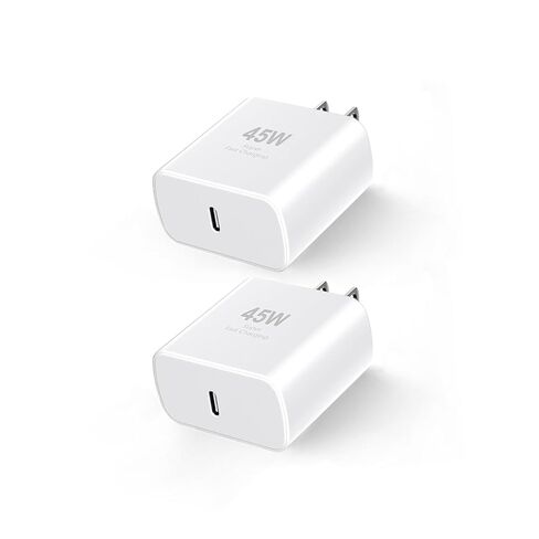 شاحن سامسونج S24 فائق السرعة، 2 حزمة 45 وات USB-C شحن سريع للغاية من الطوب محول شاحن حائط كتلة-PD GaN Power PPS شاحن لهاتف Galaxy S24/S23/S22 Ultra Plus/S20/Z Fold6/Z Flip6/Tab S10/S9 in Kuwait
