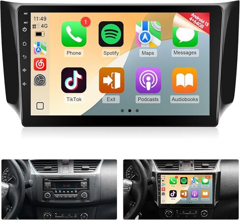 Naifay Android Car Radio for 2013-2018 Nissan Altima Teana with Wireless CarPlay Android Auto, 2+32G 10.1 inch IPS Touch Screen Car Stereo for Nissan with Bluetooth/FM/GPS/WiFi/SWC/Split Screen/Camera in Saudi Arabia