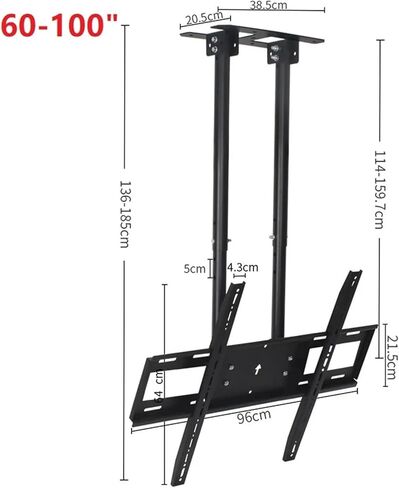 60-100 Inch TV Ceiling Mount Bracket Hanger Tilt Bracket Telescopic in Saudi Arabia