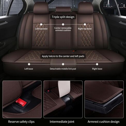 Leather Car Seat Covers for Chevy Impala 2000-2020 Waterproof,Breathable and Non-Slip Napa Leather Car Interior Seat Covers,Comfortable and Durable,Easy to Install(5PCS Comfort,Coffee) in Saudi Arabia