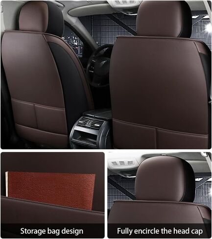 Leather Car Seat Covers for Chevy Blazer 2019-2023 Waterproof,Breathable and Non-Slip Napa Leather Car Interior Seat Covers,Comfortable and Durable,Easy to Install(5PCS,Luxury,Coffee) in Saudi Arabia