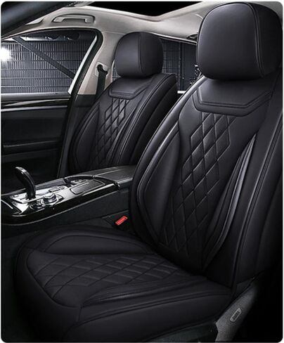 أغطية مقاعد السيارة الجلدية لسيارة Chevy Captiva Sport 2012-2015 مقاومة للماء، قابلة للتنفس وغير قابلة للانزلاق، أغطية مقاعد السيارة الداخلية من جلد نابا، مريحة ومتينة، سهلة التركيب (5 قطع مريحة أسود + أحمر) in Kuwait