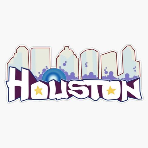 Houston Mural Sticker Bumper Sticker Vinyl Decal 5" in Saudi Arabia