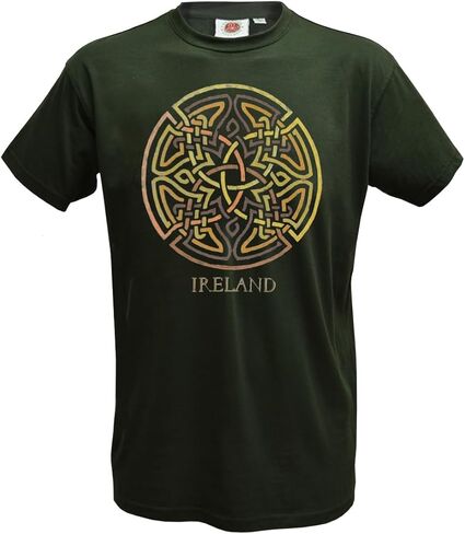 Ireland Bottle Green Short Sleeve Celtic Knot T-Shirt for Men in Kuwait