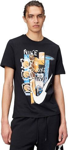 Nike Men's Basketball Graphic T-Shirt, Black, Medium in Saudi Arabia