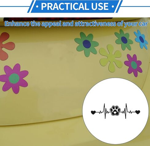 Generic عاكس ممتص الصدمات عاكس أسود مربع القط مخلب يطبع نمط عاكس سيارة ملصق شخصية الديكور جسم السيارة أو الباب أو النافذة in Saudi Arabia