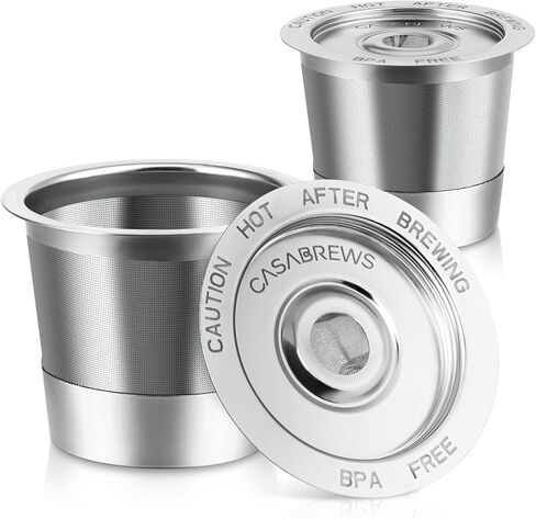 أكواب قهوة K قابلة لإعادة الاستخدام من CASABREWS من أجل Keurig، مرشحات قهوة K-Cup قابلة لإعادة التعبئة من الفولاذ المقاوم للصدأ عالمية متوافقة مع ماكينات القهوة Keurig 1.0، صديقة للبيئة، خالية من BPA in Saudi Arabia