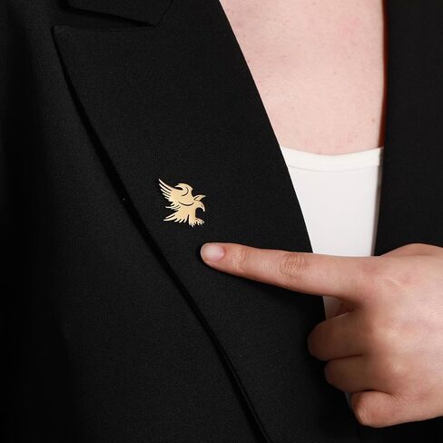 Fierce Eagle Dove Birds Brooch Stainless steel Bow Button Suit Badge Men's Women's Gifts in Saudi Arabia