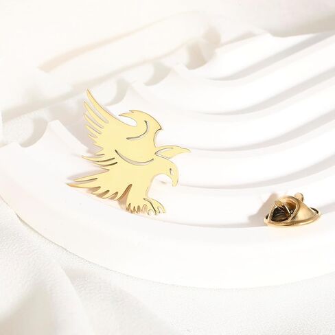 Fierce Eagle Dove Birds Brooch Stainless steel Bow Button Suit Badge Men's Women's Gifts in Saudi Arabia