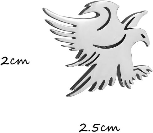 Fierce Eagle Dove Birds Brooch Stainless steel Bow Button Suit Badge Men's Women's Gifts in Saudi Arabia