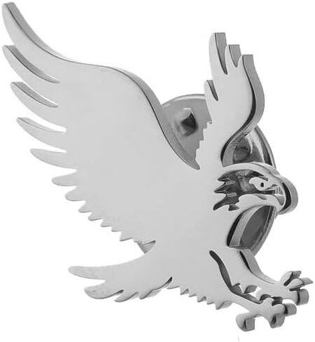 Fierce Eagle Dove Birds Brooch Stainless steel Bow Button Suit Badge Men's Women's Gifts in Saudi Arabia