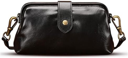 Retro Handmade Bag, Vintage Kisslock Crossbody Handbag, Waterproof Doctor Bag Purse for Women in Saudi Arabia
