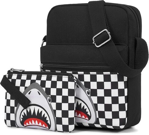 WOOMADA 2pcs Canvas Bag Crossbody Purses Cross Body Bag Messenger Bag CrossBody Purse Set in Kuwait