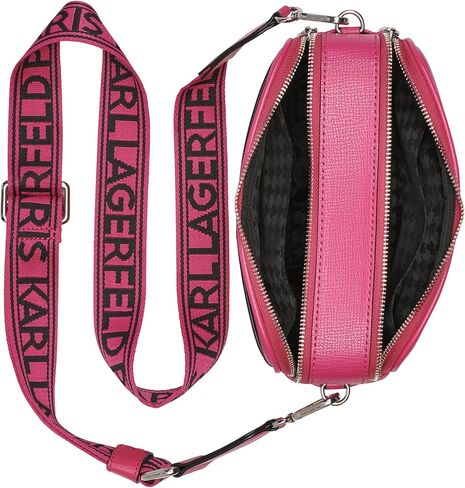 KARL LAGERFELD Paris Women's Simone Studded Satchel Crossbody, Fuchsia, One Size in Saudi Arabia