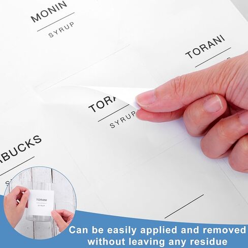 84PCS Coffee Syrup Labels, White Minimalist Preprinted Coffee Syrup Stickers Waterproof Coffees Syrups Pump Stickers Coffees Syrups Labels Set for Bottles Bar Containers Dispenser Organization in Saudi Arabia