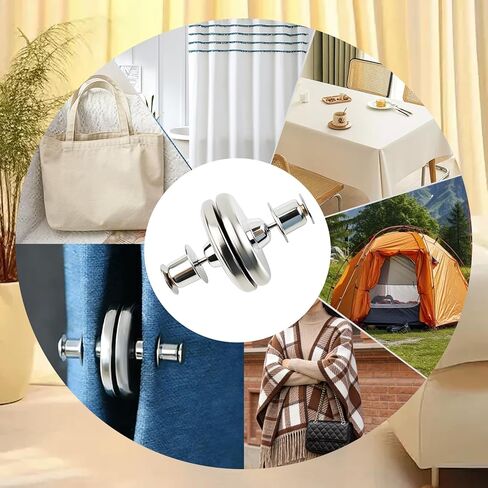 10Pairs Curtain Magnets - Curtain Magnets Closure - Magnetic Curtain Clips for Indoor Outdoor Curtains Prevent Light Leaking - Keep Curtain Closed, Light-Blocking,Versatile for Home, Office, Travel in Kuwait