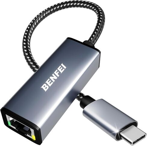 BENFEI USB-C to Ethernet Gigabit Adapter with 100W Power Delivery, Thunderbolt 3/4 to RJ45 Ethernet LAN Network Adapter Compatible with iPhone 15 Pro/Max, MacBook Pro/Air 2023, iMac in Saudi Arabia