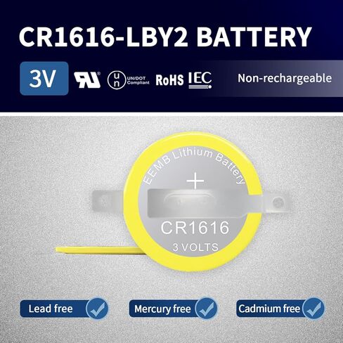 بطارية EEMB 10 عبوات من بطارية CR2032 مع علامات تبويب لحام لألواح ألعاب بطارية الخرطوشة وبطارية RTC in Kuwait