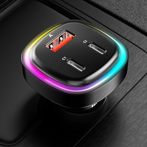 شاحن سيارة USB C، [صغير، ملائم، معدني] محول شاحن سيارة مع منفذ شحن سريع 30 وات PD + 30 وات QC3.0 لهاتف iPhone 14/13/12/11 Pro Max Mini X Samsung Galaxy S23/22/21 iPad Pro Pixel والمزيد in Saudi Arabia