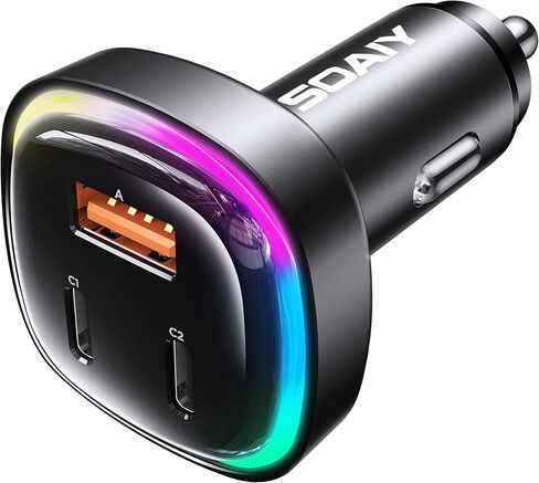 شاحن سيارة USB C، [صغير، ملائم، معدني] محول شاحن سيارة مع منفذ شحن سريع 30 وات PD + 30 وات QC3.0 لهاتف iPhone 14/13/12/11 Pro Max Mini X Samsung Galaxy S23/22/21 iPad Pro Pixel والمزيد in Saudi Arabia