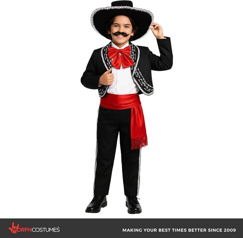 Morph Mariachi Costume For Boys, Mariachi Costume Kids, Boys Day Of The Dead Costumes, World Book Day Costumes For Kids in Saudi Arabia