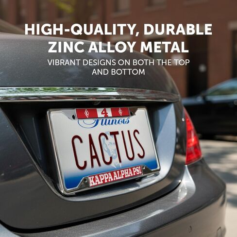 Desert Cactus Kappa Alpha Psi License Plate Frame Line Number # Metal Car Tag Holder for Front or Back of Car (#4 License Plate Frame) in Saudi Arabia