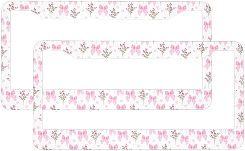 License Plate Frame 2 Pack, Universal Aluminum License Plate Holder Car Accessories with Screws for Women Men - Beach Summer in Saudi Arabia
