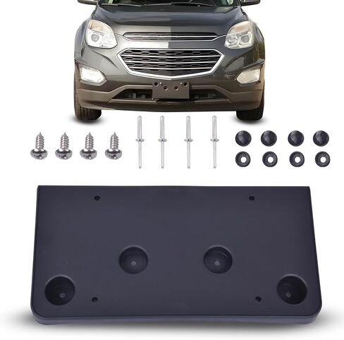 Front Bumper License Plate Brackets Mounting Holder Frame for 2018 2019 2020 2021 Chevrolet Equinox,Replacement for GM1068190 23320630 (May not Fully fit Your Model. See Pic 2 for Details) in Saudi Arabia