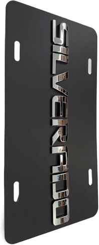 Compatible with Chevy Silverado Mirror Black Stainless Steel License Plate in Saudi Arabia