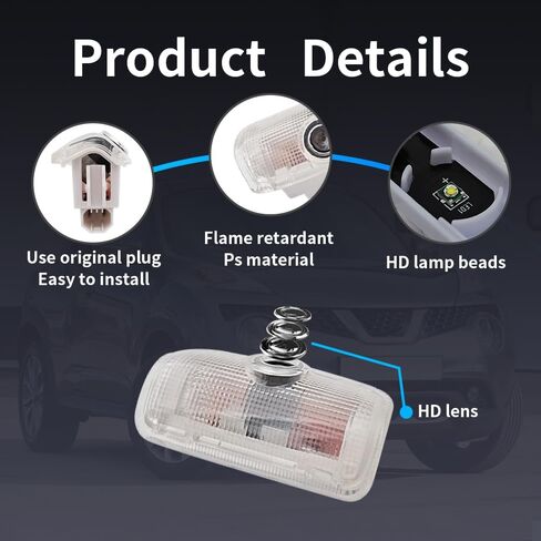 2PCS LED Car Door Logo Lights Compatible with Armada 2017-2022 Courtesy Projector Laser Welcome Light Puddle Lights Ghost Shadow Light Kit Car Accessories in Saudi Arabia