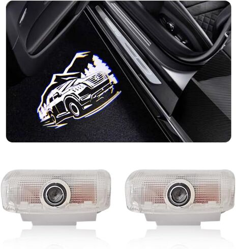 2PCS LED Car Door Logo Lights Compatible with Armada 2017-2022 Courtesy Projector Laser Welcome Light Puddle Lights Ghost Shadow Light Kit Car Accessories in Kuwait