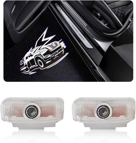 2PCS LED Car Door Logo Lights Compatible with Armada 2017-2022 Courtesy Projector Laser Welcome Light Puddle Lights Ghost Shadow Light Kit Car Accessories in Saudi Arabia